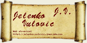 Jelenko Vulović vizit kartica
